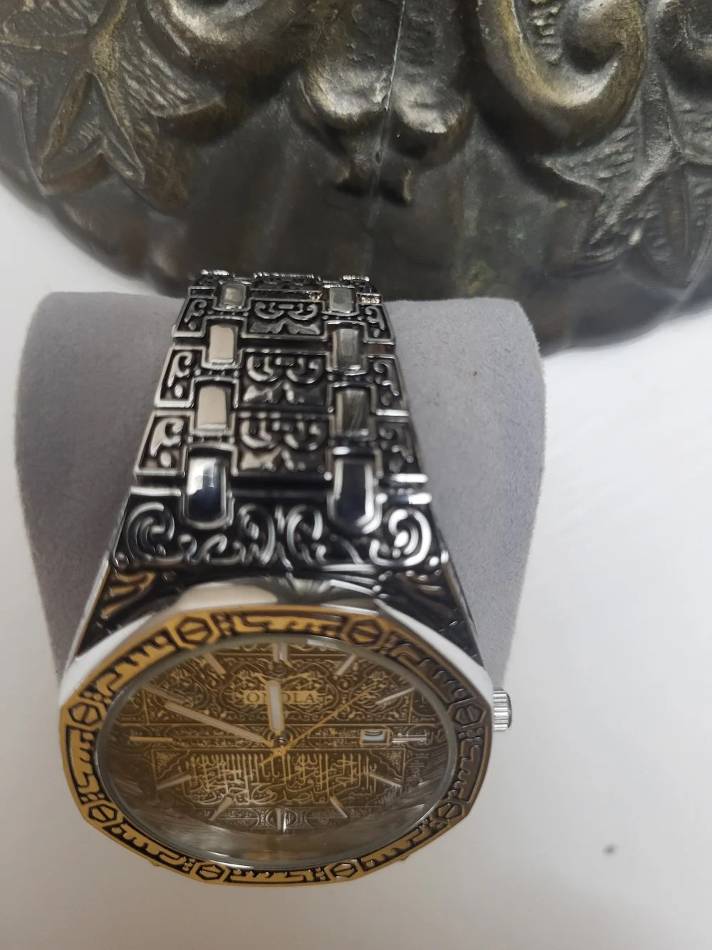 Onola Islamic Calligraphy Silver-Tone Men's  Watch
